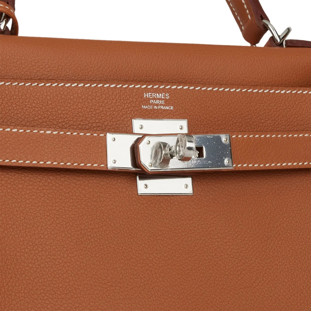 Gold Evercolor Palladium Hardware Kelly Retourne 28 Bag D154