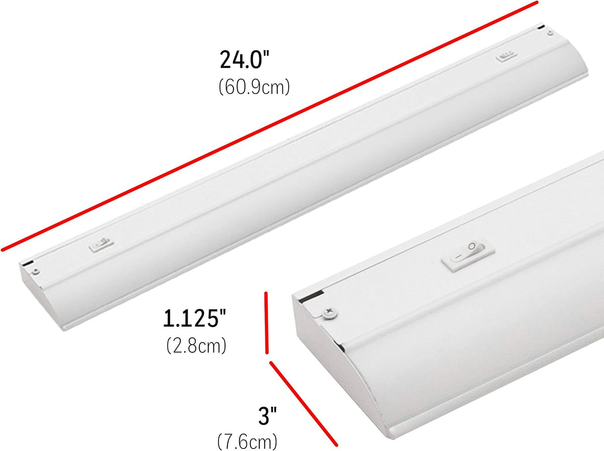24in. Direct Wire LED Light Fixture, Selectable White, Selectable Brightness L315598