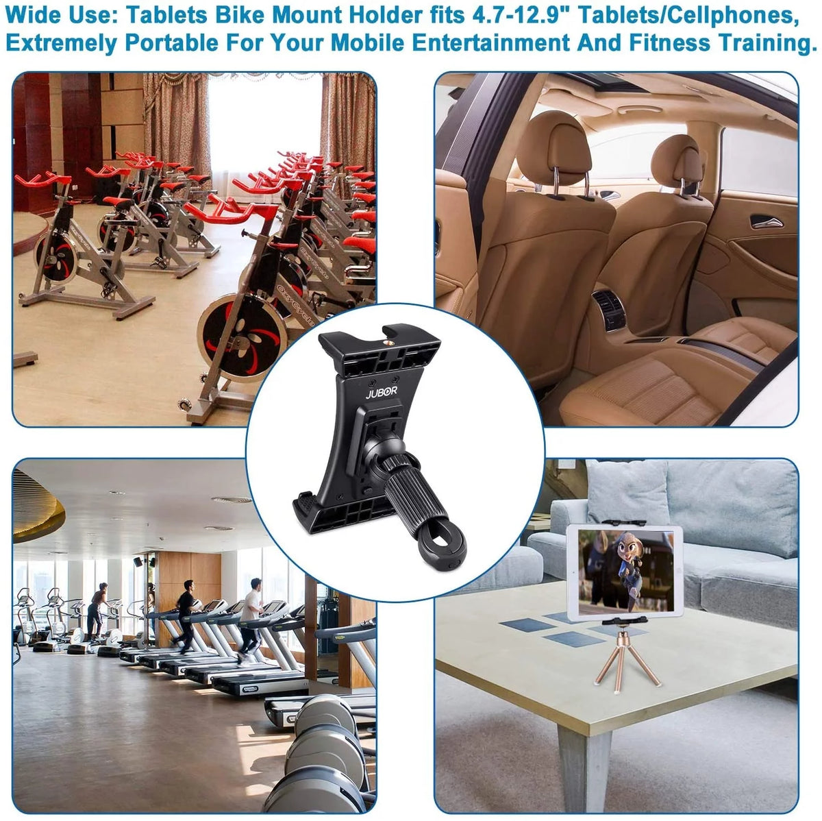 Tablet Holder Mount for Bike Treadmill Exercise Bicycle Q6772