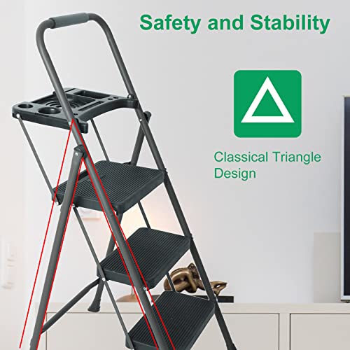 5 Step Ladder with Handrails and Tool Tray Y79920