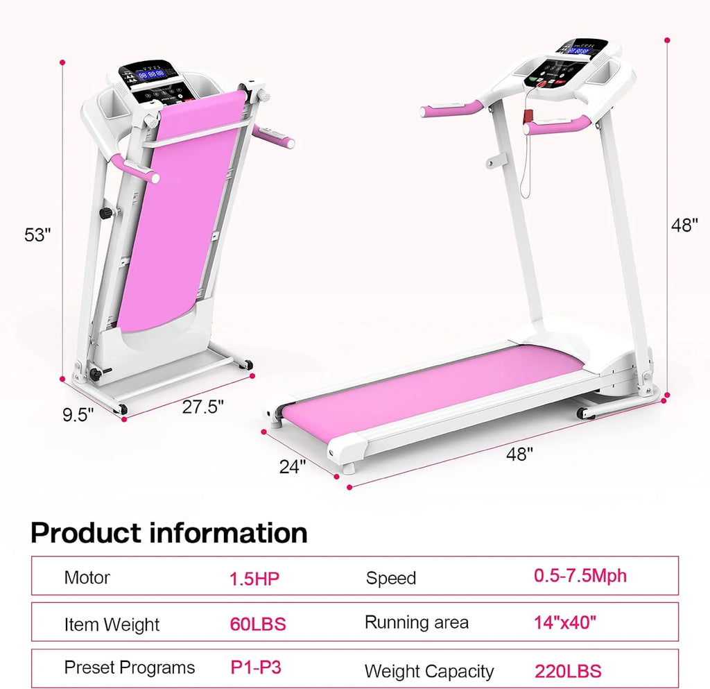 2.5 HP Foldable Electric Treadmill Z1328