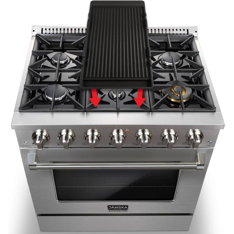 36 in. 5.2 cu. ft. Gas Range with 6-Sealed Burners J77679