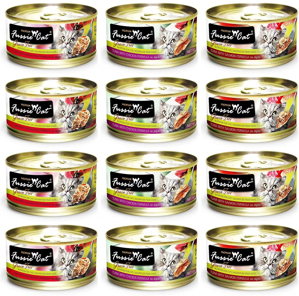 Grain Free Canned Cat Food 3 Flavor Variety Bundle, 2.82 Oz Each (12 Cans Total) Z243493