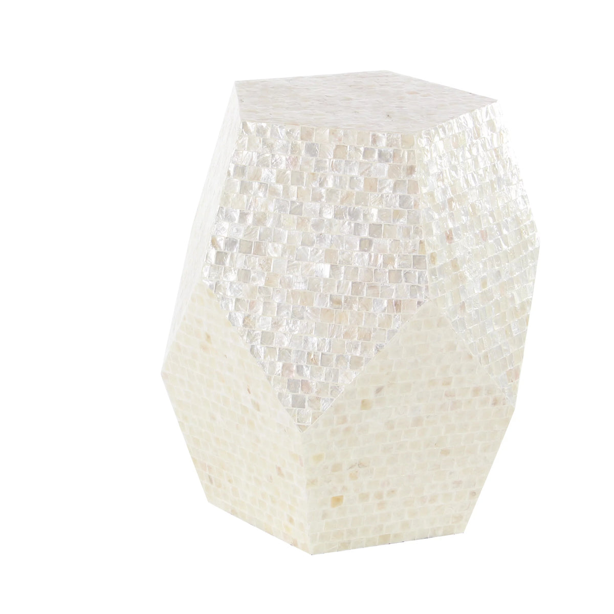 Cream Mother of Pearl Handmade Accent Table S2811