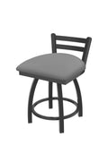 18x22 Low Back Swivel Vanity Stool with Pewter and Folkstone Grey Seat G393096