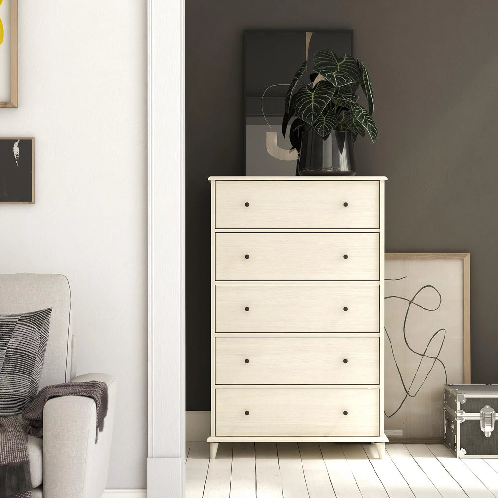 5-Drawer Ivory Oak Dresser W698