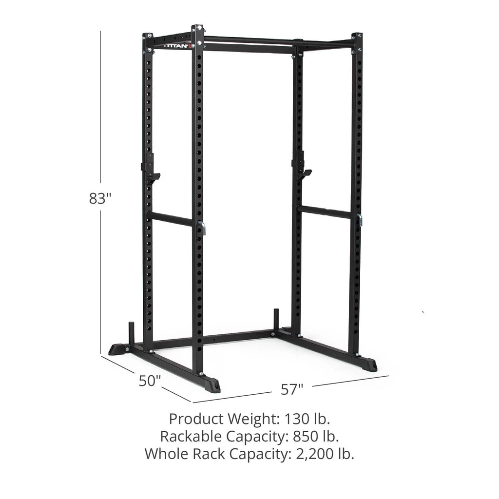Tall 83" Power Rack with Pull Up Bar, Pin and Pipe Safeties, J-Hooks Z411