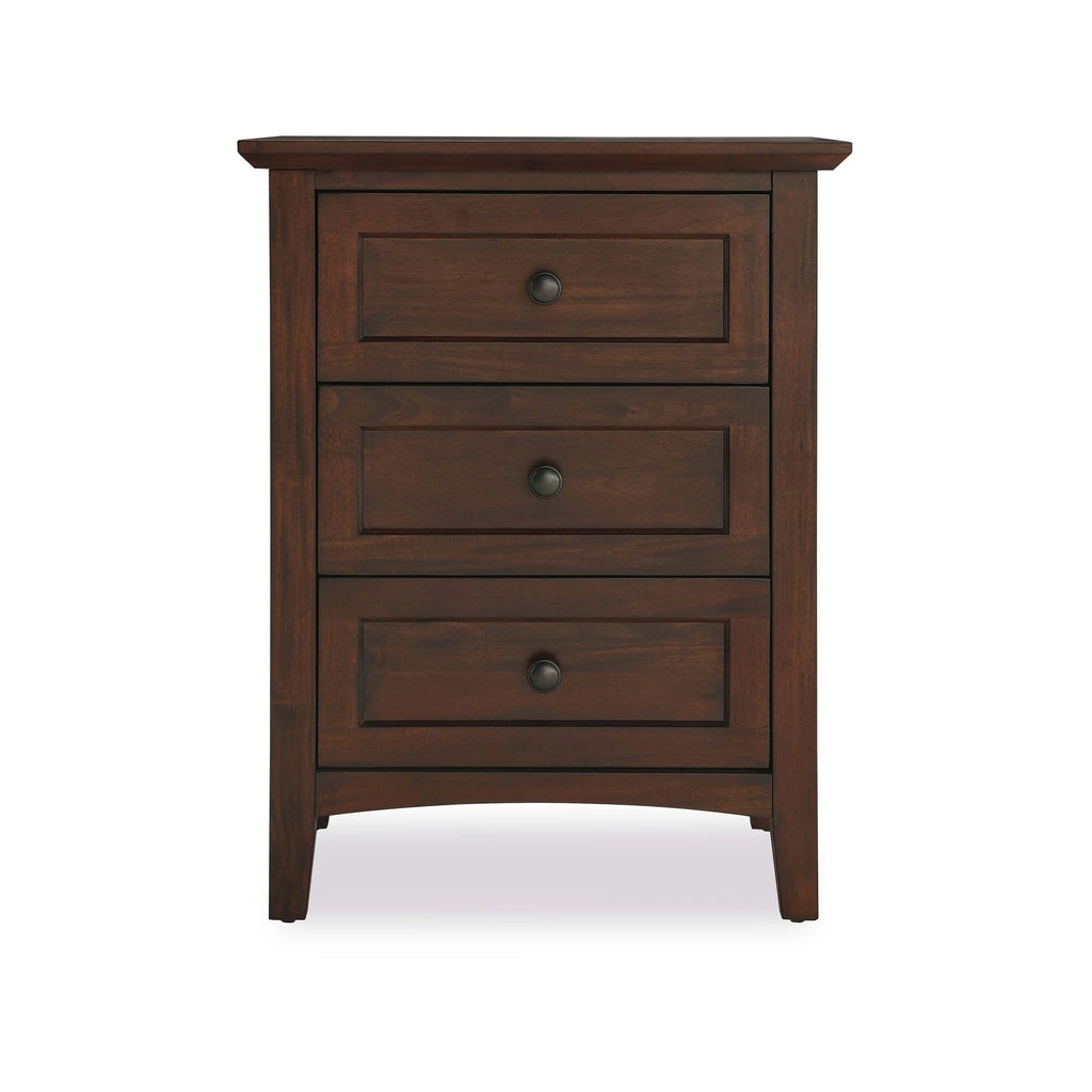 3 Drawer Wooden Nightstand with Tapered Legs P223