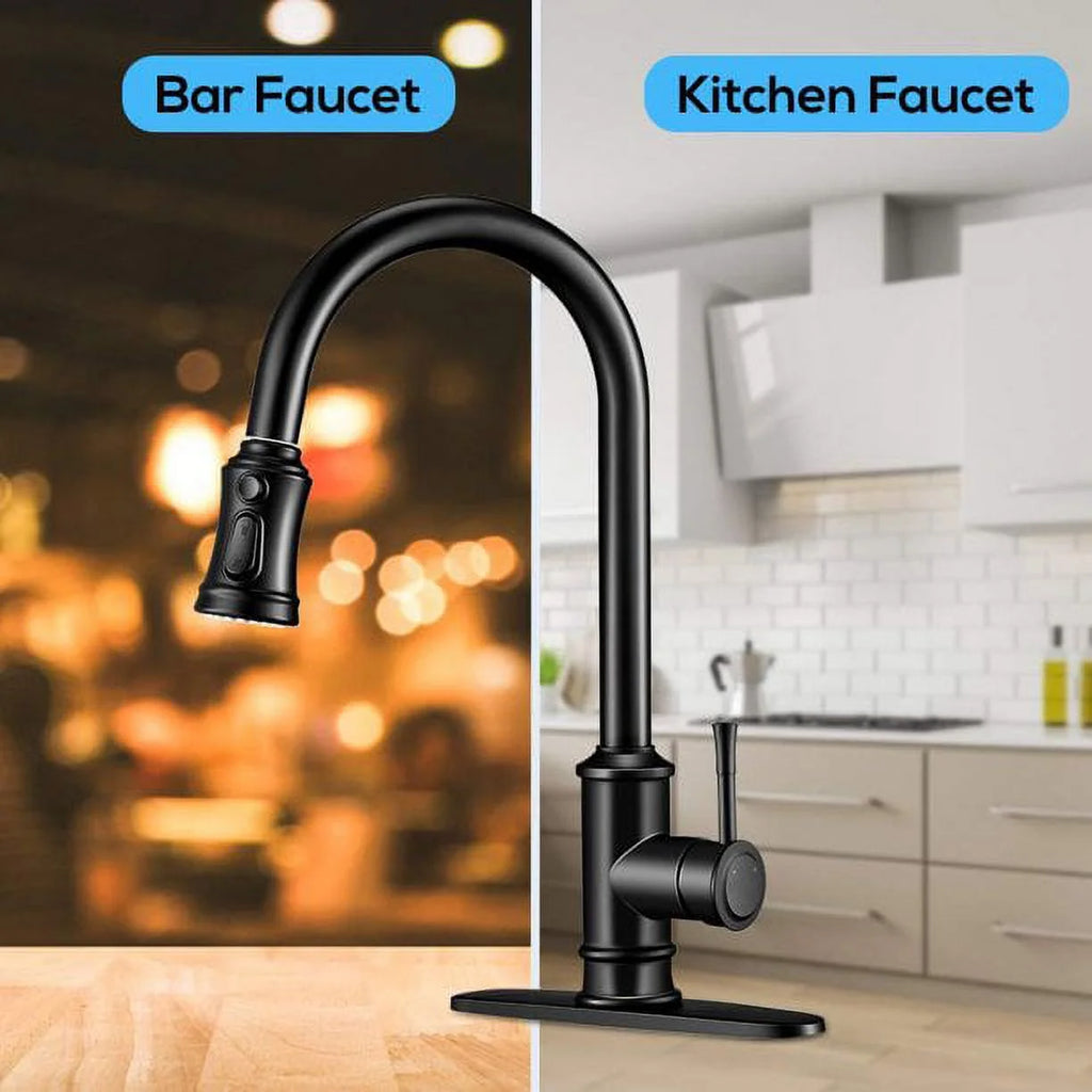 Black Stainless Steel Pull Down Kitchen Faucet Q4729