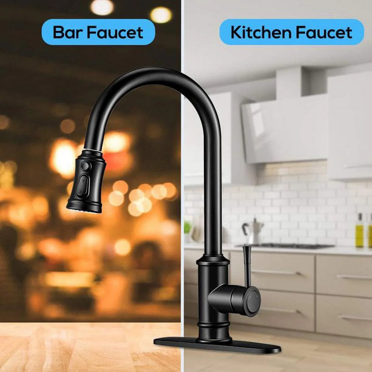 Black Stainless Steel Pull Down Kitchen Faucet Q4729