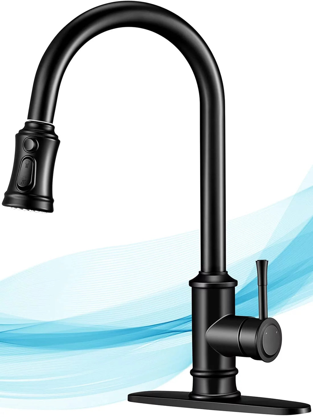 Black Stainless Steel Pull Down Kitchen Faucet Q4729
