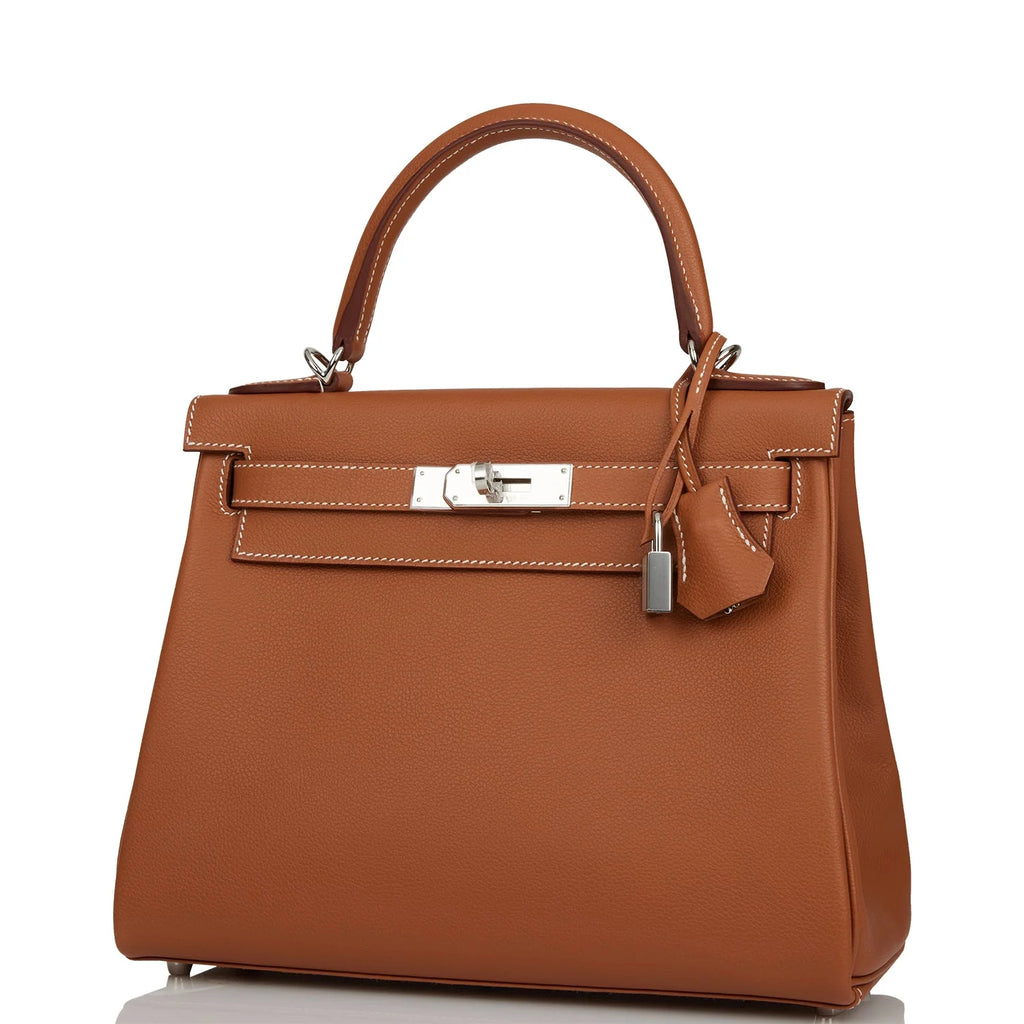 Gold Evercolor Palladium Hardware Kelly Retourne 28 Bag D154