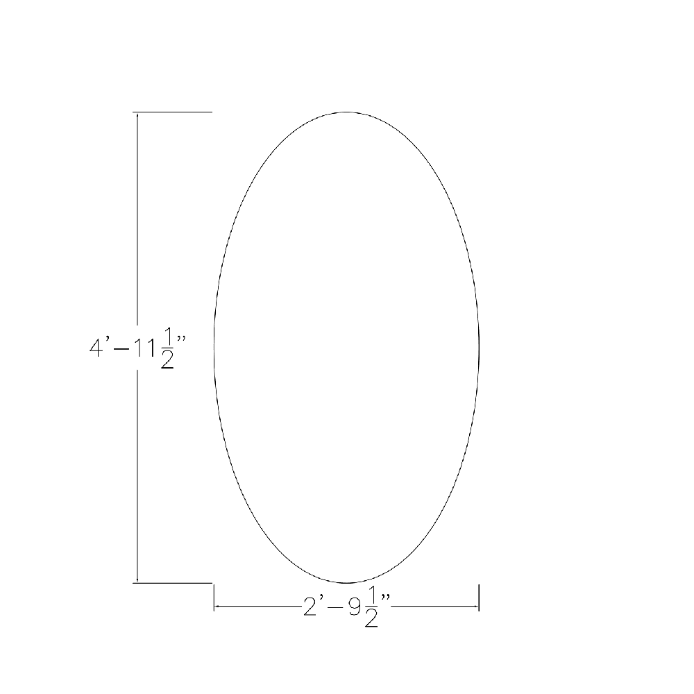 5-Foot Oval Conference Table With Post Legs U5032