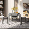 4 - Person Dining Set Light Gray F269