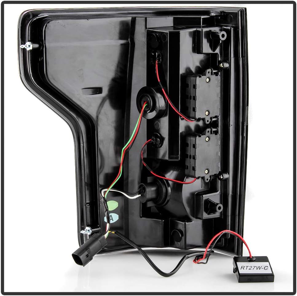 Black Smoked LED Tube Tail Lights for Ford F150 Pickup O7958