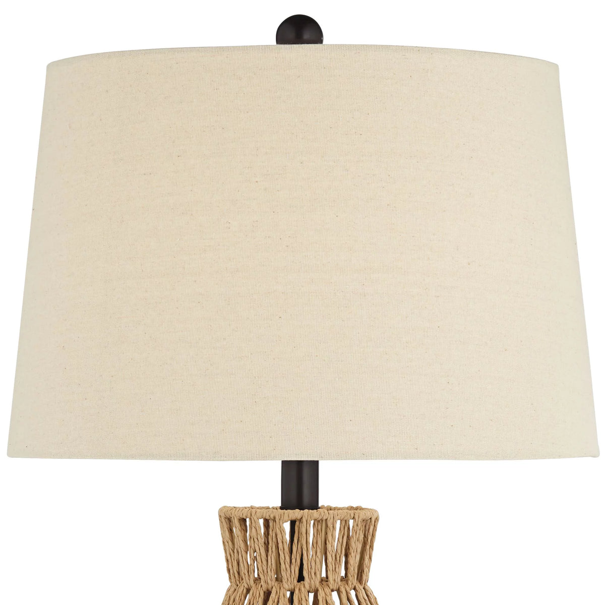 Set of 2 29" Tall Natural Rattan Wicker Table Lamps L890