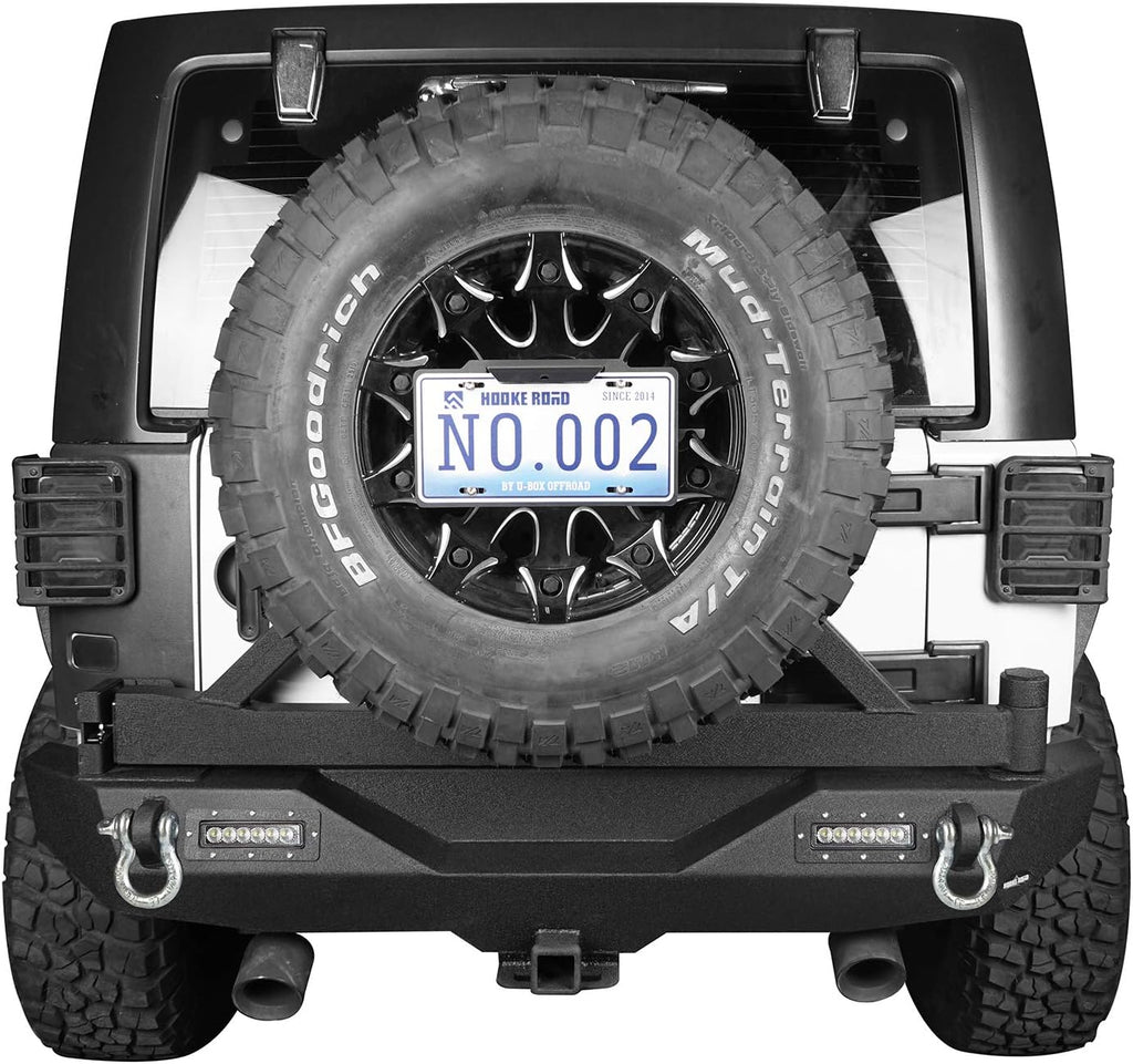 Steel Rear Bumper with Spare Tire Carrier & Hitch Receiver L155724