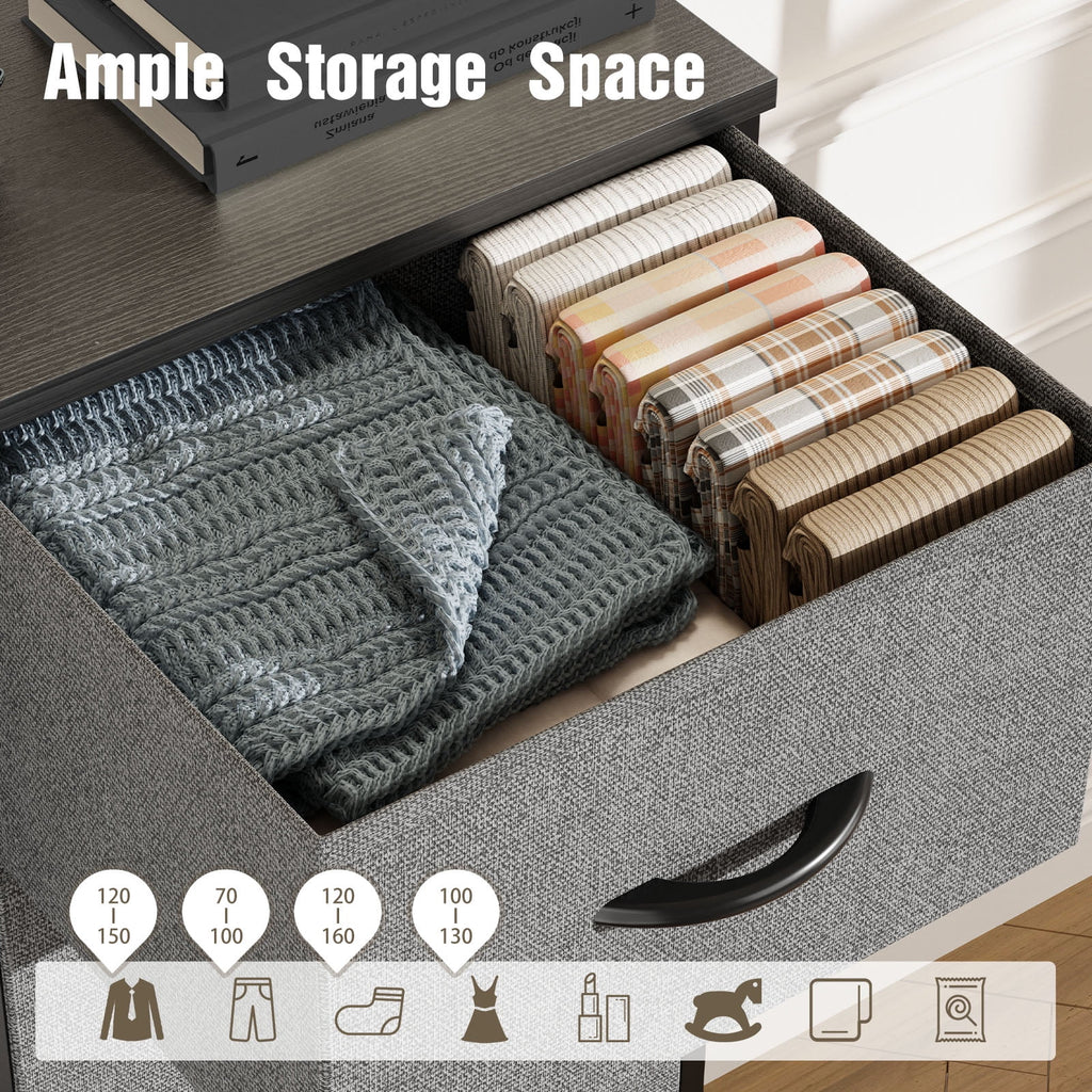 Gray 11 Drawer Fabric Storage Dresser F265198