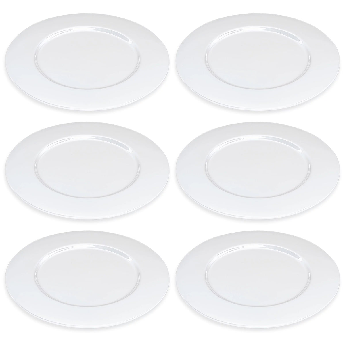 Glass Charger Plates Set of 6 A535