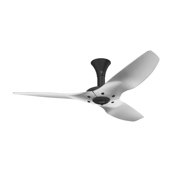 60 Ceiling Fan with Brushed Aluminum Blades and Black Finish with LED J69404
