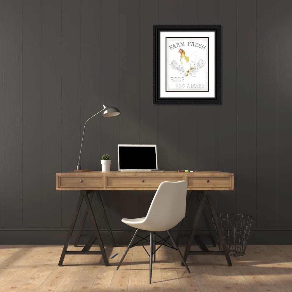 Black Ornate Wood Framed Art Print K668086