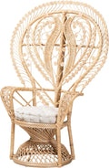 Oversized Natural Rattan Peacock Chair H9434
