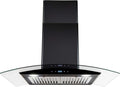 30 in Black Painted Stainless Steel Convertible Wall Mount Range Hood C9991