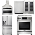 30 Gas Range, Range Hood, Microwave, Refrigerator, Dishwasher, Wine Cooler S9374