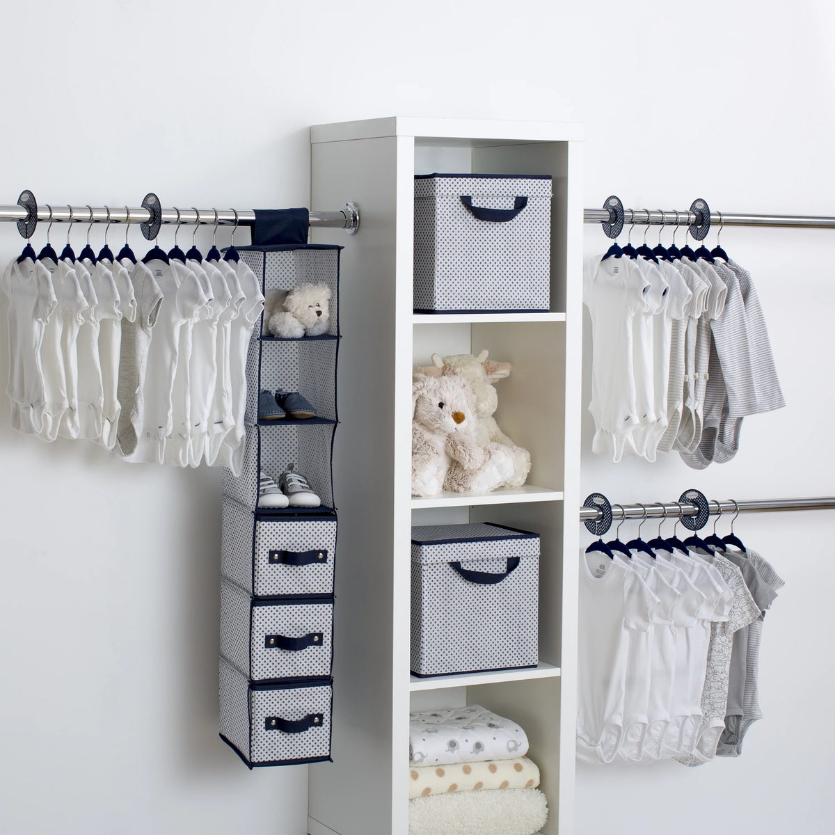 Navy 48 Piece Nursery Storage Set V4246