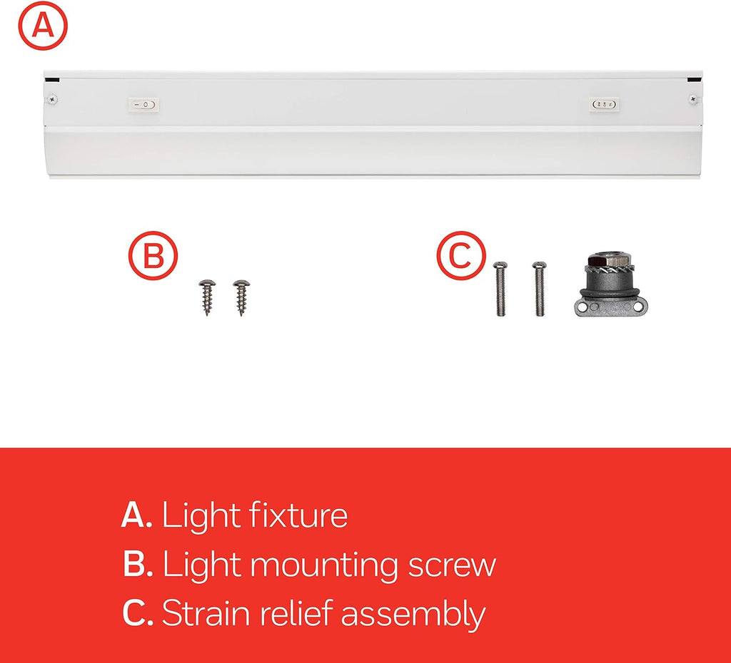 24in. Direct Wire LED Light Fixture, Selectable White, Selectable Brightness L315598