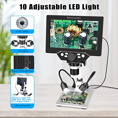 7 inch LCD Digital USB Microscope with 32G TF Card S68114