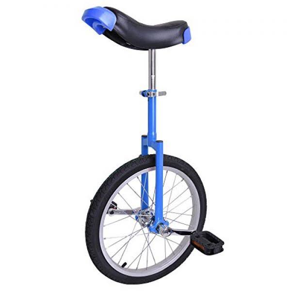 Blue 18 inch Unicycle with Saddle Seat V7384
