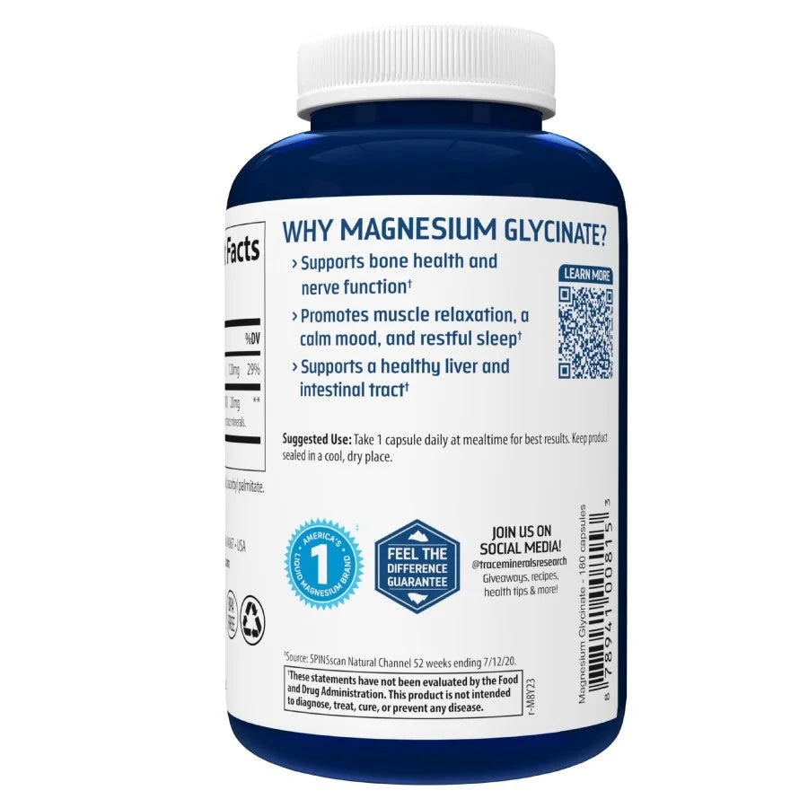Magnesium Glycinate Supplement 120 mg T7208