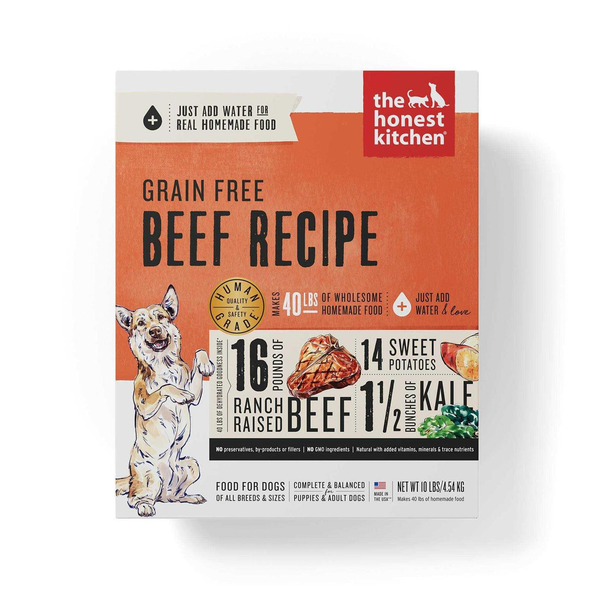 Dehydrated Grain-Free Beef Dog Food 10lb I367772