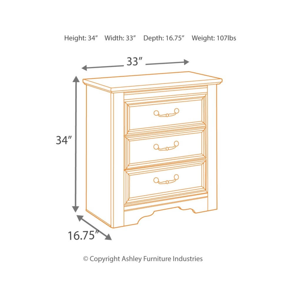 Three Drawer Nightstand U600105