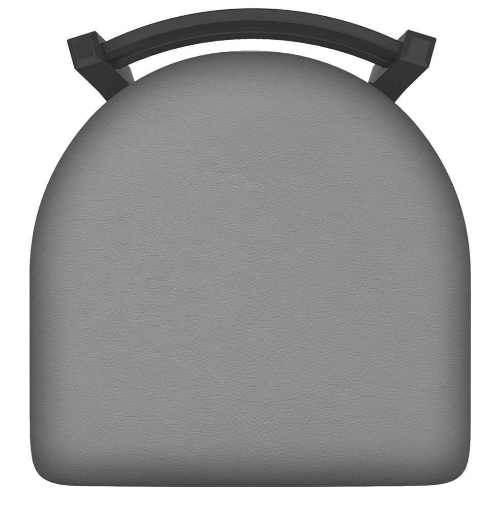 18x22 Low Back Swivel Vanity Stool with Pewter and Folkstone Grey Seat G393096