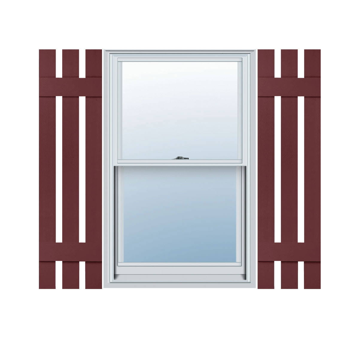 Three Board Spaced Vinyl Shutters with Matching Screws D31155