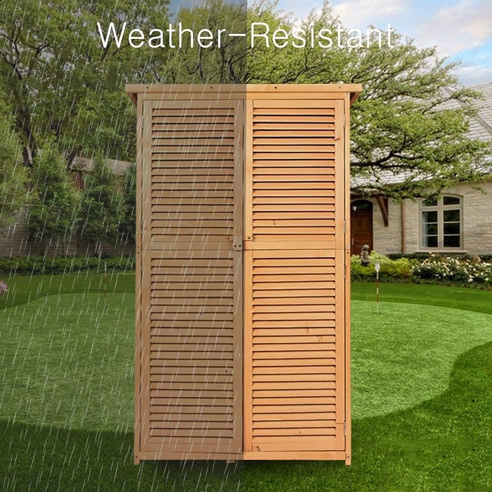 63 Outdoor Fir Wood Storage Shed C129