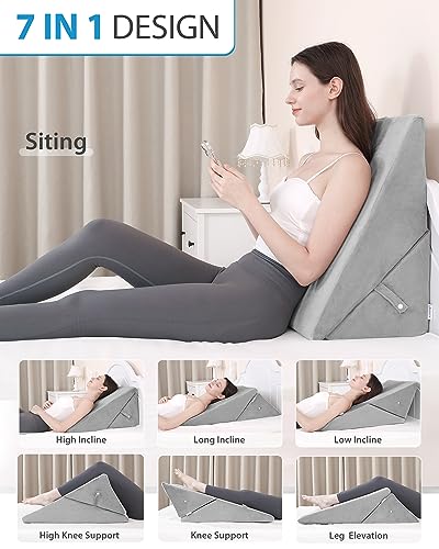 Adjustable 9" & 12" Memory Foam Wedge Pillow P147249
