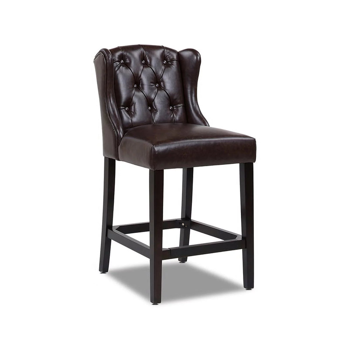 26" Tufted Faux Leather Bar Stool Set of 3 X838
