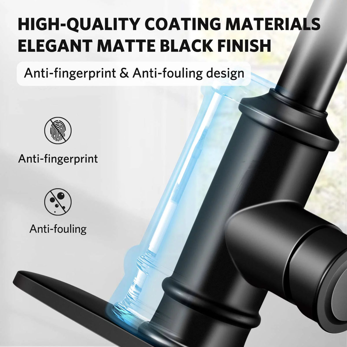 Black Stainless Steel Pull Down Kitchen Faucet Q4729