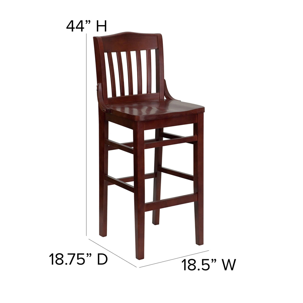 Wood Restaurant Dining Barstool U773308