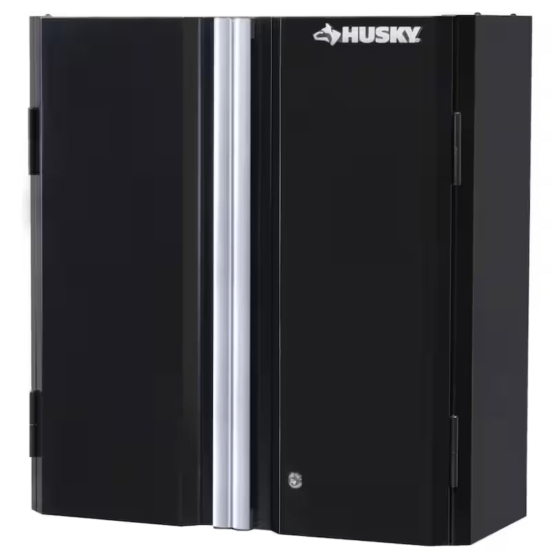 Black 24-Gauge Steel Wall Mounted Garage Cabinet S319223