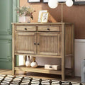 Brown Console Table with 2 Drawers and 2 Cabinets J986603