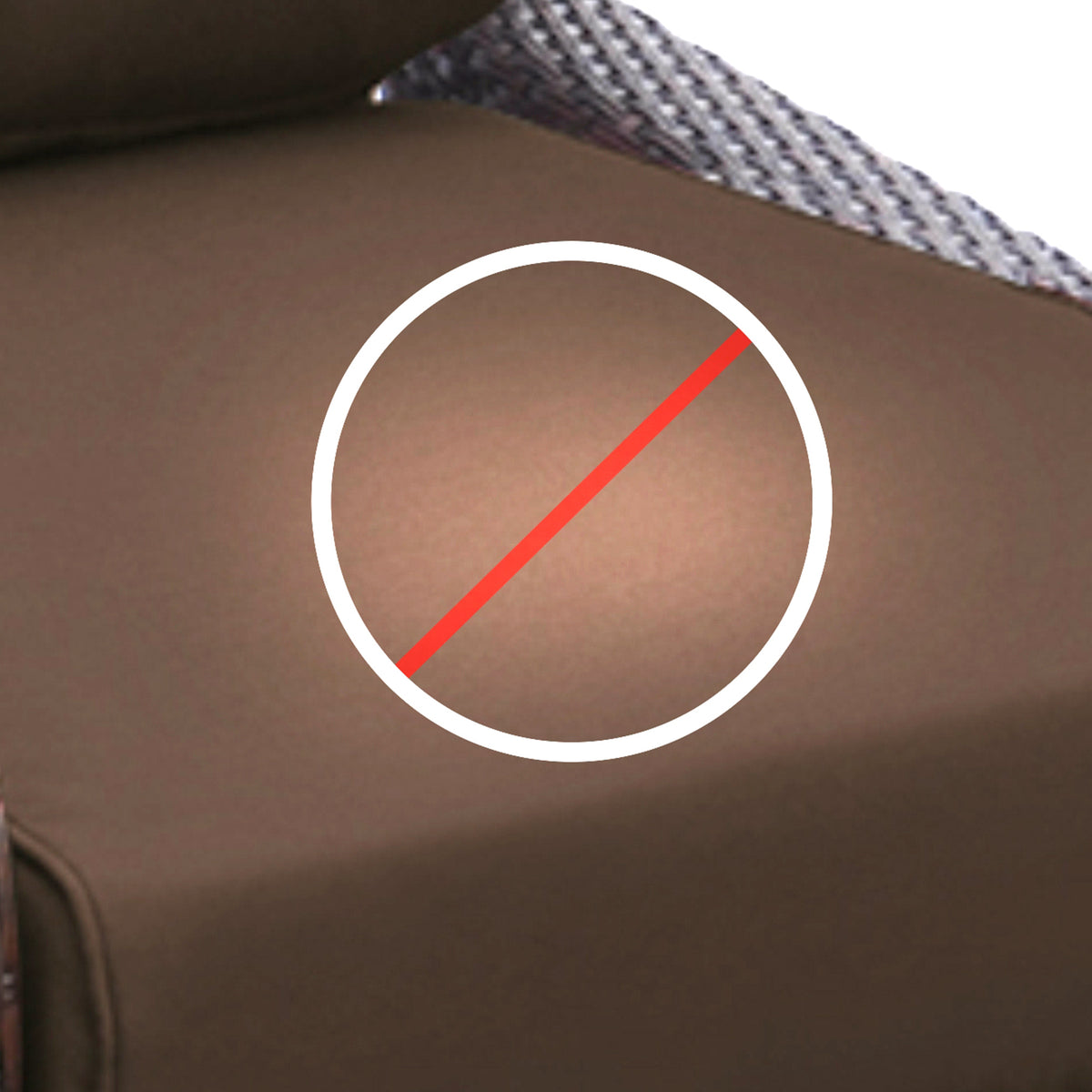 Brown Waterproof Outdoor Recliner Replacement Cushion F7205