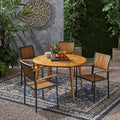 Acacia Wood 5 Piece Dining Set A98166