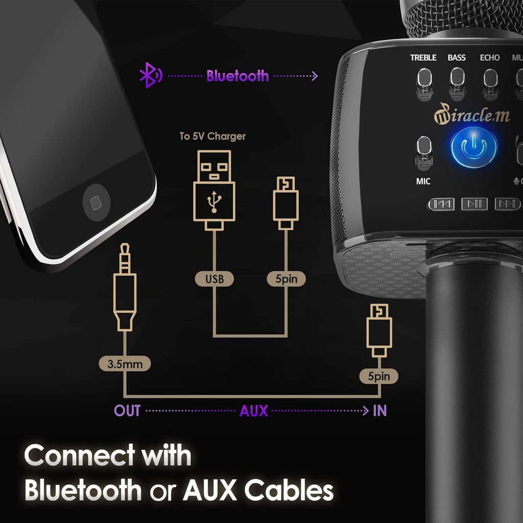 Bluetooth Wireless Karaoke Microphone with Speaker A632636