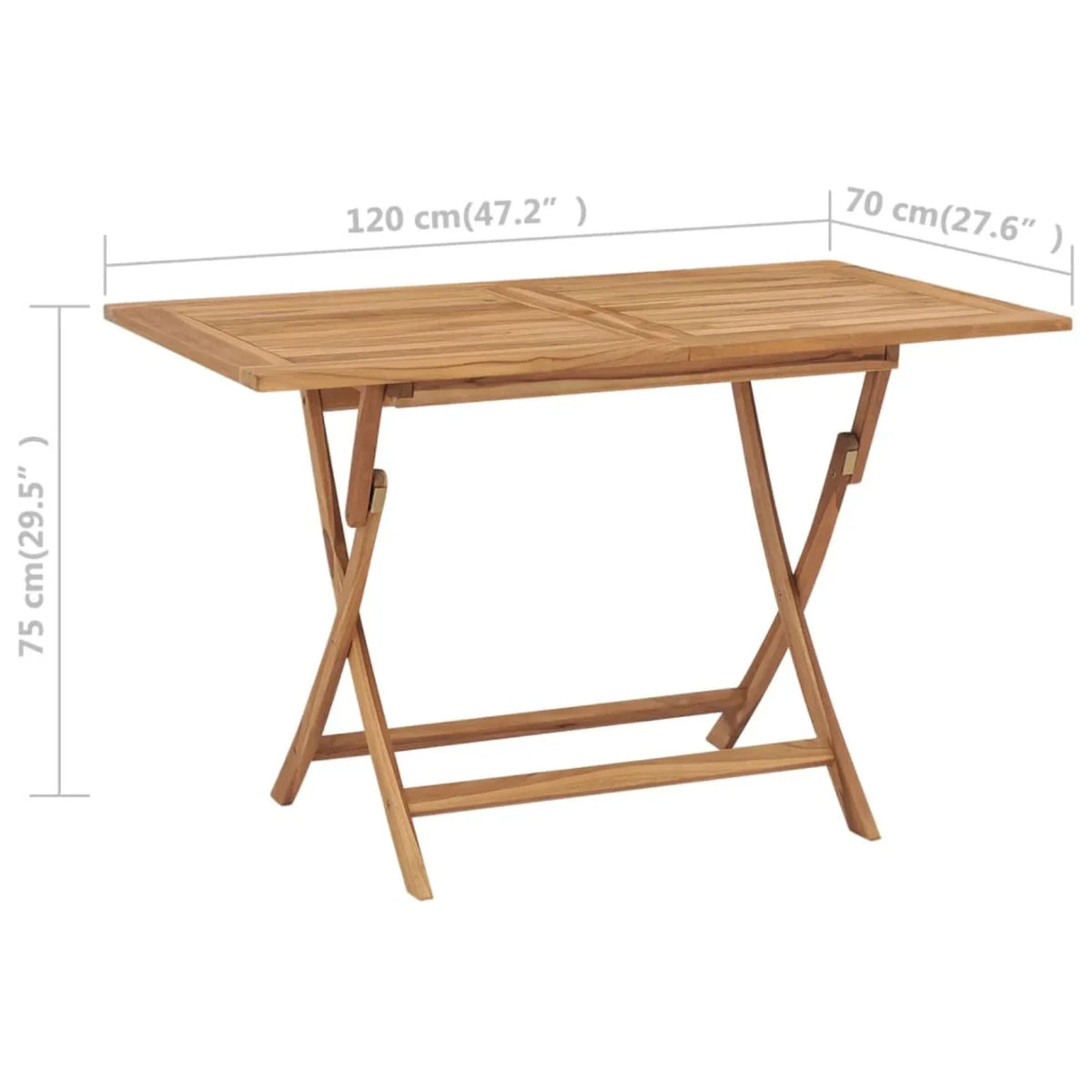 Folding Patio Table Solid Teak Wood L17752