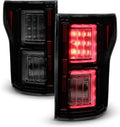 Black Smoked LED Tube Tail Lights for Ford F150 Pickup O7958
