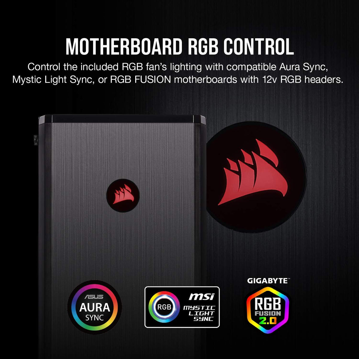 Black Tempered Glass Mid-Tower ATX Gaming Case J101273